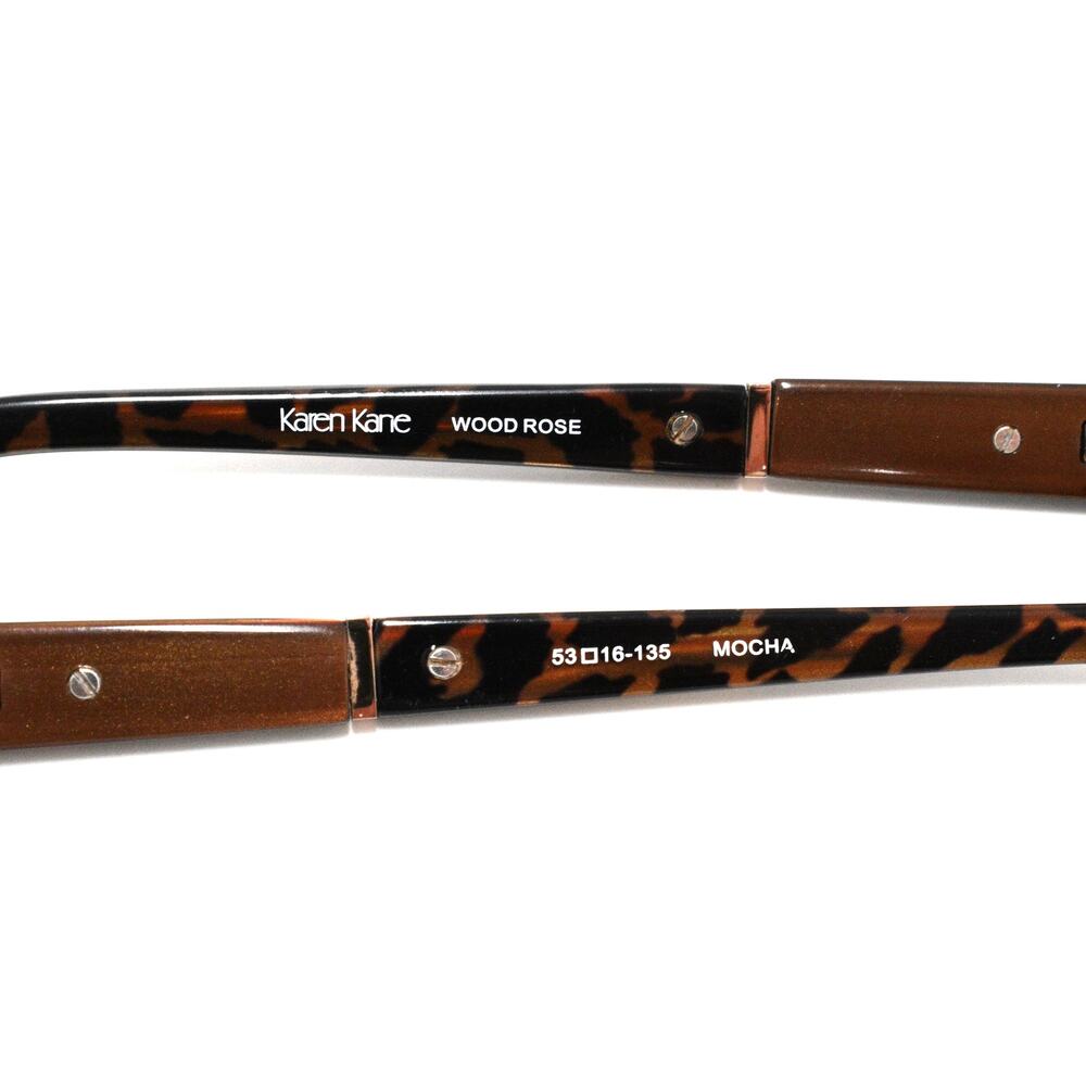 Karen Kane Wood Rose Mocha 135mm Replacement Eyeglass TEMPLE ARMS ONLY - GOOD - Picture 2 of 3